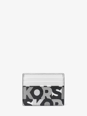 Michael Kors Men's Zip Billfold Logo Wallet & Chain Black