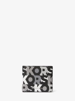Michael Kors Men's Logo Wallet and Keychain Gift Set