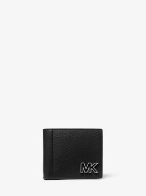 Michael Kors Black & White Logo Zip-Around Cooper Leather Wallet, Best  Price and Reviews