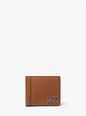 MICHAEL MICHAEL KORS Medium Crossgrain Leather Wallet COLOR LUGGAGE RETAIL  $258