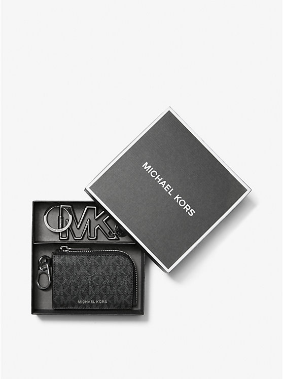 Ensemble-cadeau portefeuille et porte-clés à logo image number 2