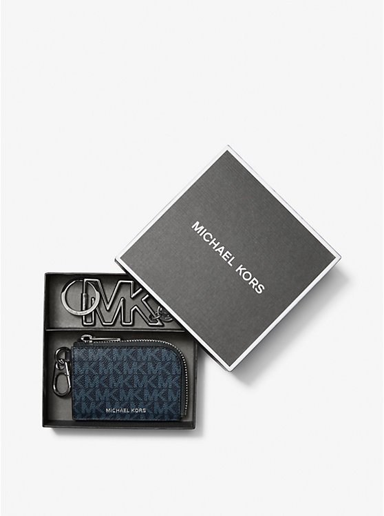 Ensemble-cadeau portefeuille et porte-clés à logo image number 3