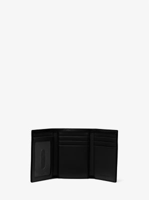 Cooper Pebbled Leather Tri-Fold Wallet in BLACK | Michael Kors