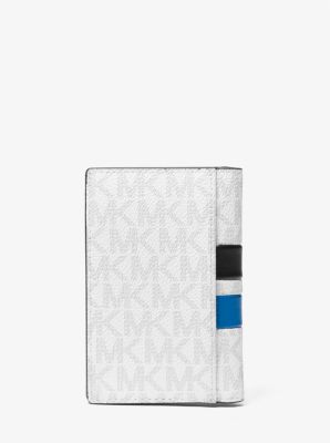 Signature Logo Stripe Bi-Fold Card Case