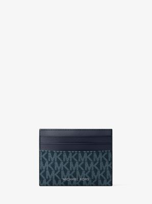 Cooper Signature Logo Card Case in ADMRL/PLBLUE | Michael Kors