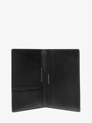 Pebbled Leather Passport Wallet