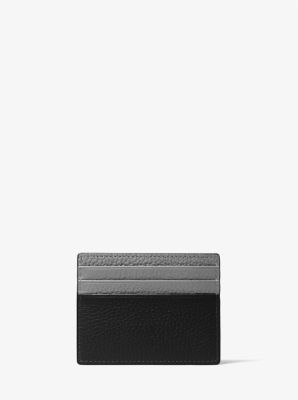 Cooper Graffiti Logo Tall Card Case in BLACK | Michael Kors