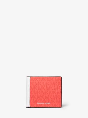 Michael Kors, Bags, Michael Kors Mens Womens Cooper Logo Fabric Billfold  Wallet Light Cream Multi
