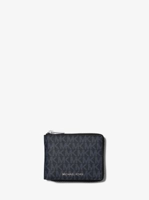 MICHAEL KORS Small Logo Zip Wallet -Brown