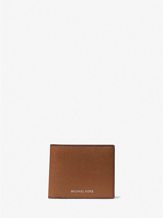 michaelkors.com | Harrison Crossgrain Leather Billfold Wallet With Coin Pocket