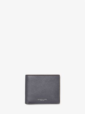 Harrison Crossgrain Leather Billfold Wallet with Passcase | Michael Kors