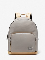 Cooper Pebbled Leather Backpack - PEARL GREY - 37F2LCOB2E