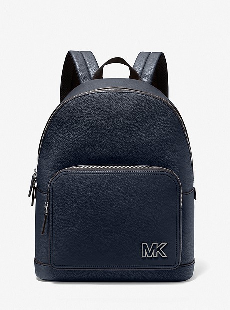 Cooper Pebbled Leather Backpack - NAVY - 37F2LCOB2E