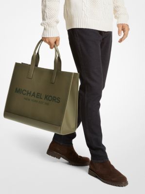 Michael Kors Varick Snake Embossed Leather Utility Backpack in Black - One Size by Michael Kors Mens