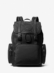 Kent Logo Jacquard Nylon Utility Backpack - BLACK - 37F2LKNB2V