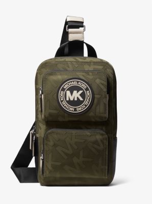 Michael Kors Men Kent Logo Jacquard Nylon Sling cheapest Pack