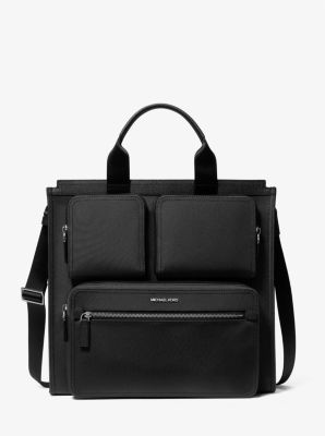 Michael Kors Blue/Black Nylon and Leather Kent Backpack Michael