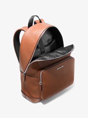 MICHAEL KORS COOPER LARGE COMMUTER LEATHER BACKPACK BROWN