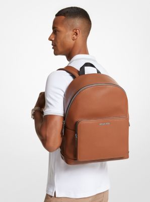 MICHAEL KORS COOPER LARGE COMMUTER LEATHER BACKPACK BROWN