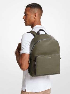 Cooper Logo Stripe and Faux Leather Backpack