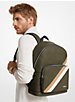 Cooper Logo Stripe and Faux Leather Backpack image number 3