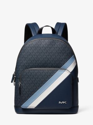 Cooper Logo and Striped Backpack Michael Kors Canada