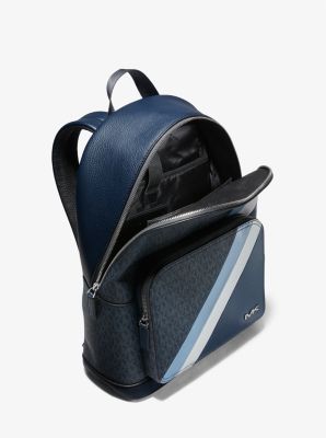 Cooper Logo Stripe and Faux Leather Backpack