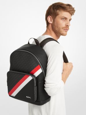 Cooper Logo Embossed Leather Backpack