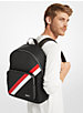 Cooper Logo Stripe and Faux Leather Backpack image number 3