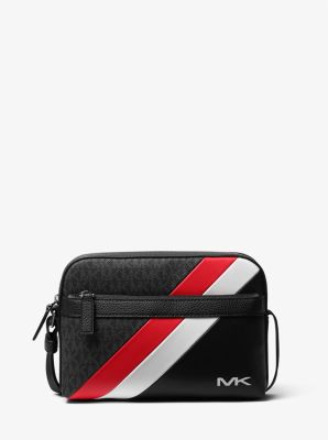 Cooper Logo and Striped Crossbody Bag | Michael Kors