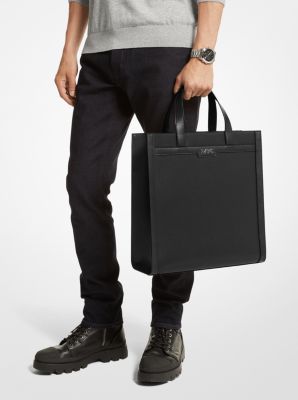Michael Kors Gray Leather Tote Bag