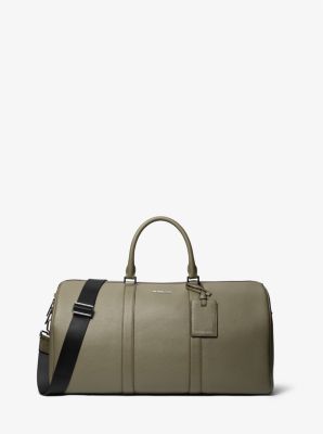 Michael Kors Cooper Faux Leather Duffel Bag In Green