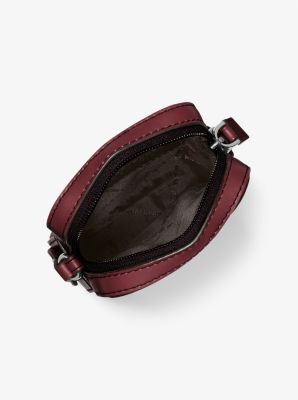 Cooper Pebbled Leather Smartphone Crossbody Bag in ROUGE POURPRE | Michael Kors