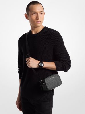 Cooper Signature Logo Camera Bag in BLACK | Michael Kors