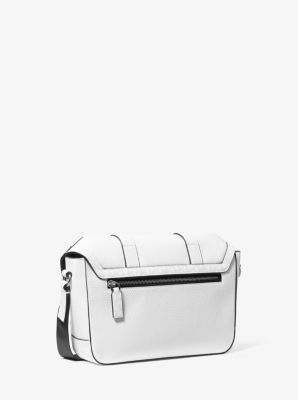 Cooper Travel Pebbled Leather and Signature Logo Flap Messenger Bag image number 2