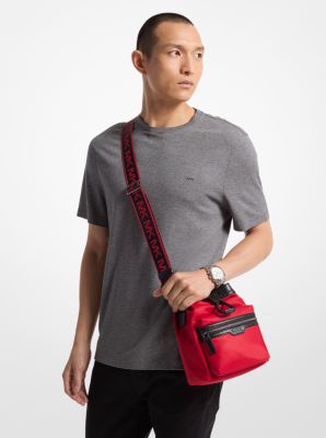 Lautner Mini Nylon Bucket Bag in BRIGHT RED | Michael Kors