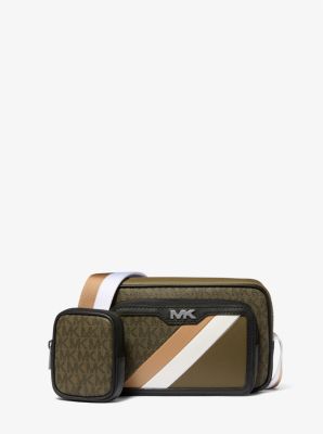 Rivington Striped Logo Camera Bag Michael Kors