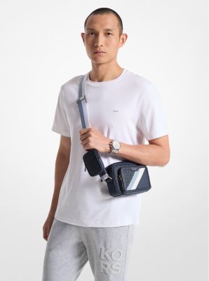 国内即送 Michael Kors ストライプ カメラバッグ 37F4LRVC0L Rivington Striped Logo Camera Bag | Michael Kors [US]