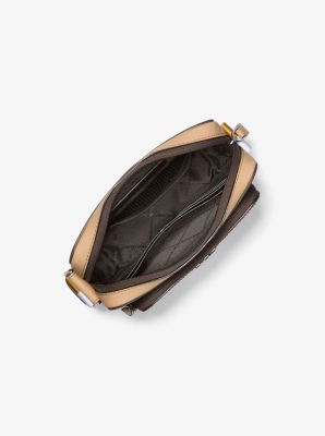 Rivington Striped Logo Camera Bag in GOLDEN ROD | Michael Kors