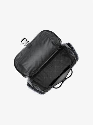 Cooper Medium Metallic Logo Debossed Backpack in NAVY | Michael Kors