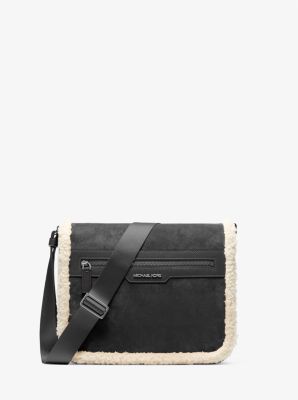Cooper Suede and Sherpa Messenger Bag