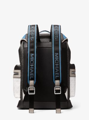 Cooper Two-Tone Logo and Leather Backpack