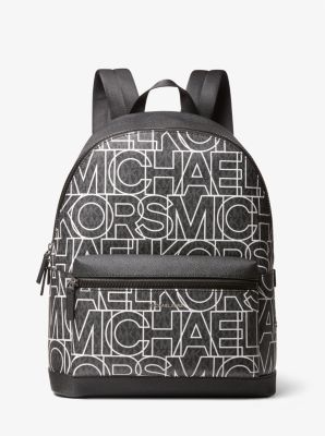 Michael Kors Brown/Black Signature Coated Canvas Cooper Backpack Michael  Kors