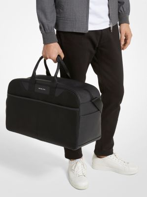 Michael Kors Men's Varick Empire Logo Jacquard Duffel Bag - Black - Gym Bags