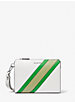 Cooper Logo Stripe and Faux Leather Wristlet image number 0