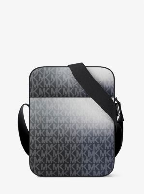 Cooper Small Ombr&eacute; Signature Logo Reporter Bag in BLACK COMBO | Michael Kors