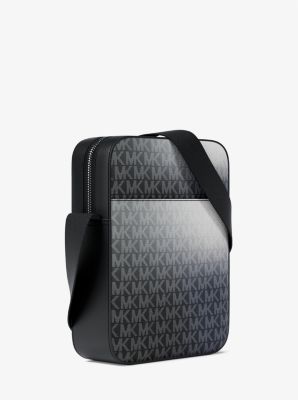 Cooper Small Ombr&eacute; Signature Logo Reporter Bag in BLACK COMBO | Michael Kors