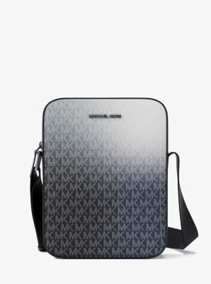 MK Umhängetasche Cooper Small Mit Signature-Logomuster Und Ombré-Effekt - Schwarz