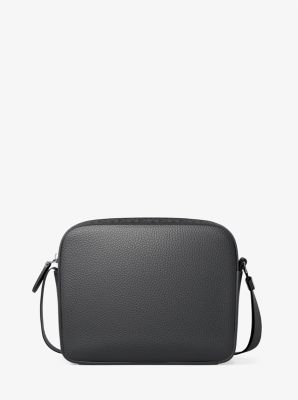 Cooper Medium Pebbled Leather and Signature Logo Camera Crossbody Bag