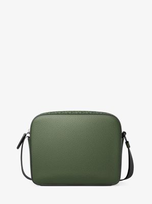 Cooper Medium Pebbled Leather and Signature Logo Camera Crossbody Bag
